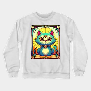 Cat tarot card Crewneck Sweatshirt